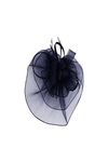 Large Curly Sinamay Fascinator with Feather Flower