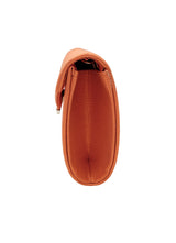 Textured Envelope Clutch Bag with Chain Strap