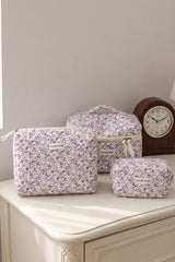 3 Piece Floral Travel Makeup & Toiletry Bag Set for Women