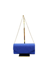 Glitter Envelope Clutch Bag with Gold /Silver Chain Strap