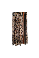 Geometric Circle Print Scarf with Tassels