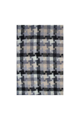 Wool-Blend Pixel Pattern Oversized Scarf