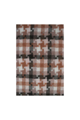 Wool-Blend Pixel Pattern Oversized Scarf