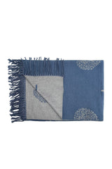 Reversible Tree Patterned Scarf with Fringe