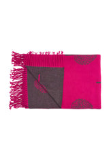 Reversible Tree Patterned Scarf with Fringe