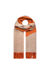Modern Woven Scarf with Subtle Shimmer and Fringe