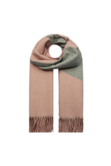 Modern Woven Scarf with Subtle Shimmer and Fringe