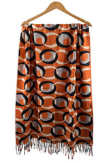 Lightweight Abstract Camouflage Print Scarf Khaki