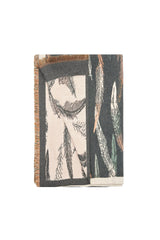 Reversible Feather-Pattern Jacquard Scarf with Soft Drape