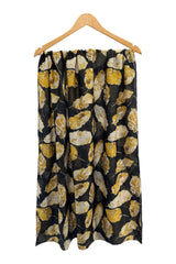 Women Metallic Leaf Print Lightweight Scarf