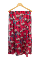 Vintage Floral Print Lightweight Scarf
