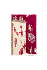 Ginkgo Leaf Pattern Reversible Scarf – Soft Touch, Fringed Design