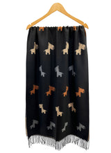 Colourful Donkey Print Reversible Wool-Blend Scarf with Tassels
