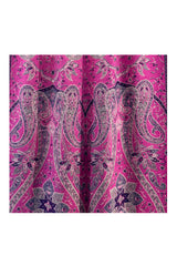 Vibrant Paisley Wool Mix Print Scarf with Tassels