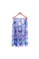Abstract Circle Print Chiffon Scarf
