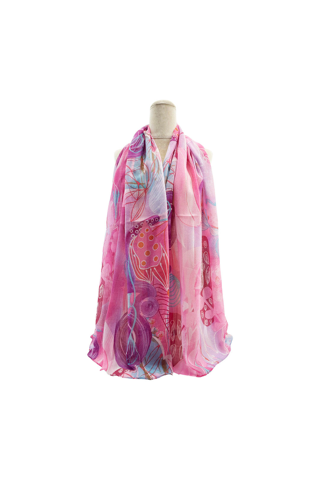 Abstract Art Print Lightweight Chiffon Scarf