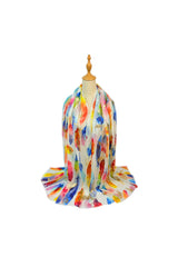 Feather Print Lightweight Scarf
