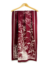 Elegant Botanical Border Shawl Wrap