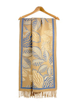 Assorted Leaves Printing Scarf with Tassels