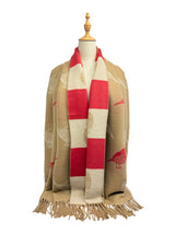 Bird Pattern Viscose Wool Blend Scarf