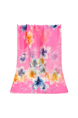 Colourful Floral Print Chiffon Lightweight Scarf