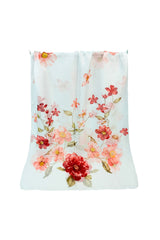 Soft Colourful Floral Bloom Print Chiffon Scarf