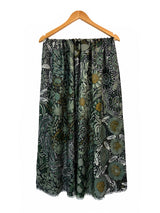Women's Abstract Floral Print Lightweight Scarf with Frayed Edges