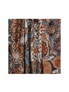Women's Abstract Floral Print Lightweight Scarf with Frayed Edges