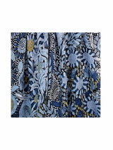 Women's Abstract Floral Print Lightweight Scarf with Frayed Edges