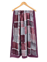 Women’s Abstract Block Print Lightweight Scarf with Fringed Trim