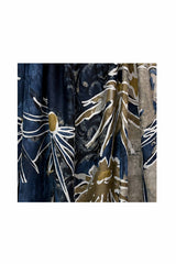 Women’s Floral Print Lightweight Scarf with Frayed Edges