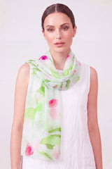 Watercolour Daisy Print Scarf