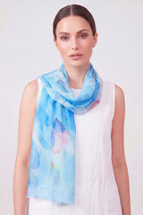 Watercolour Heart Print Scarf
