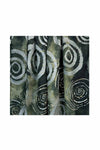 Women’s Abstract Circle Print Lightweight Scarf with Fringed Edge