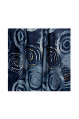 Women’s Abstract Circle Print Lightweight Scarf with Fringed Edge