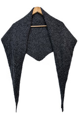 Soft Wool Blend Knitted Triangle Scarf Shawl