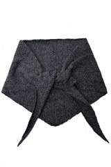 Soft Wool Blend Knitted Triangle Scarf Shawl