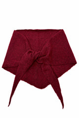 Soft Wool Blend Knitted Triangle Scarf Shawl