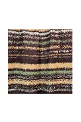 Women’s Abstract Stripe Print Scarf – Soft Lightweight Fringed Wrap
