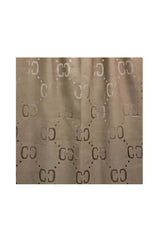 Women’s Reversible Monogram Pattern Scarf with Fringed Trim