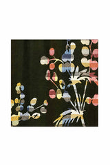 Women’s Abstract Floral & Stripe Tassel Scarf