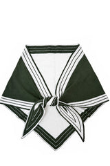 Women’s Striped Border Knitted Triangle Scarf