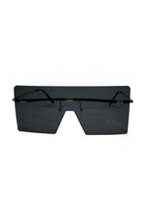 Oversized Rimless Visor Sunglasses