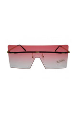 Oversized Rimless Visor Sunglasses
