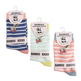 Women’s Bamboo Bunny Stripe Socks – 3 Pack with Gift Box