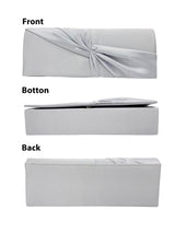 Luxury Satin Twist Knot Evening Clutch Bag with Detachable Chain