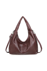 Women’s Classic Soft Hobo Shoulder Bag with Detachable Crossbody Strap
