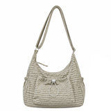 Women’s Checked Casual Shoulder Bag with Adjustable Strap