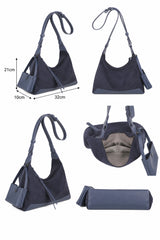 Women’s Soft Suede Hobo Bag with Adjustable Shoulder Strap