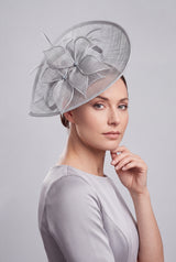 Teardrop Mesh Fascinator with Sculpted Flower Detail